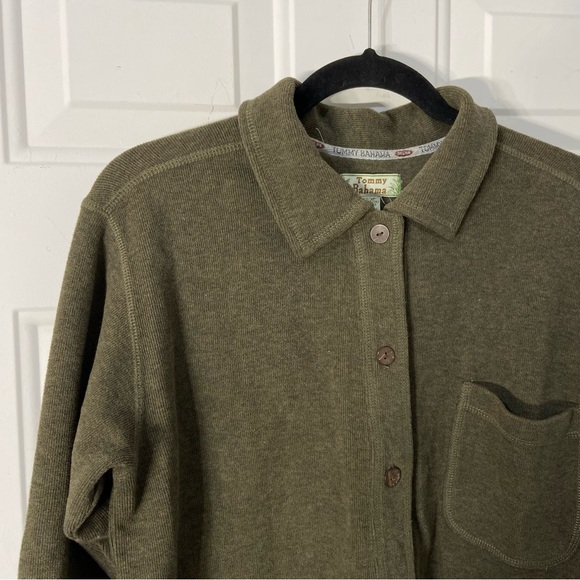 Tommy Bahama Green 100% Cotton Cardigan - Picture 2 of 4